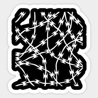 Barb Black Sticker